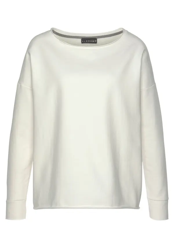 Elbsand Elbsand Sweater majica  siva / bijela