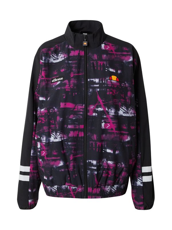 ELLESSE ELLESSE Jakna za vježbanje 'Boulevard Track'  orhideja bijela / narančasta / crna / bijela