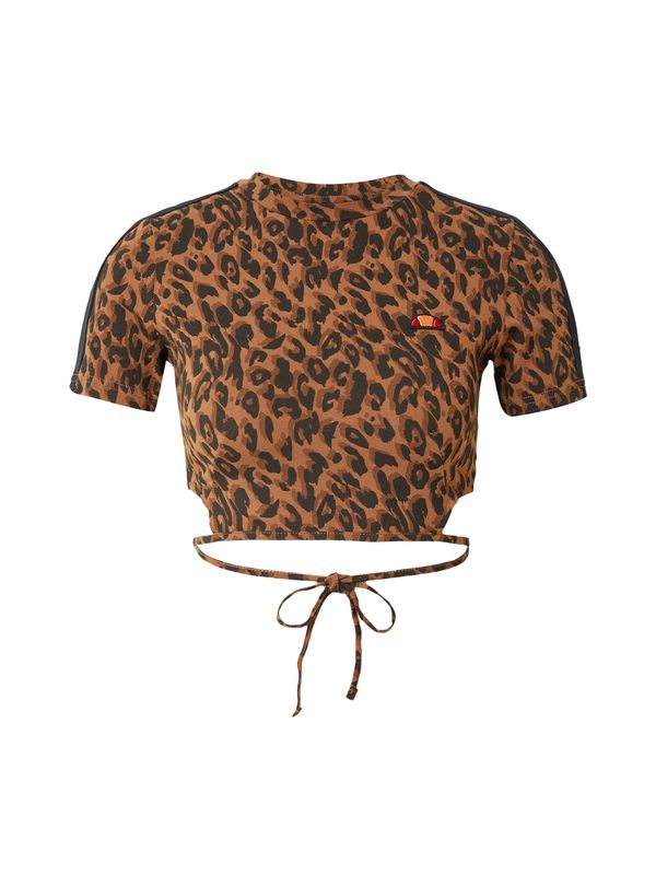 ELLESSE ELLESSE Majica 'Battaglia'  smeđa / zeleno smeđa / crna / bijela