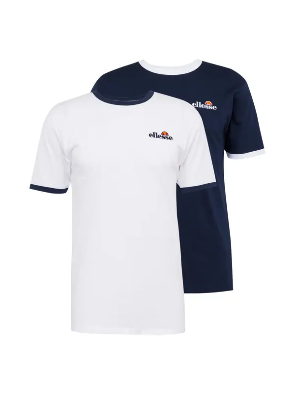 ELLESSE ELLESSE Majica 'Meduno'  tamno plava / narančasta / crvena / bijela