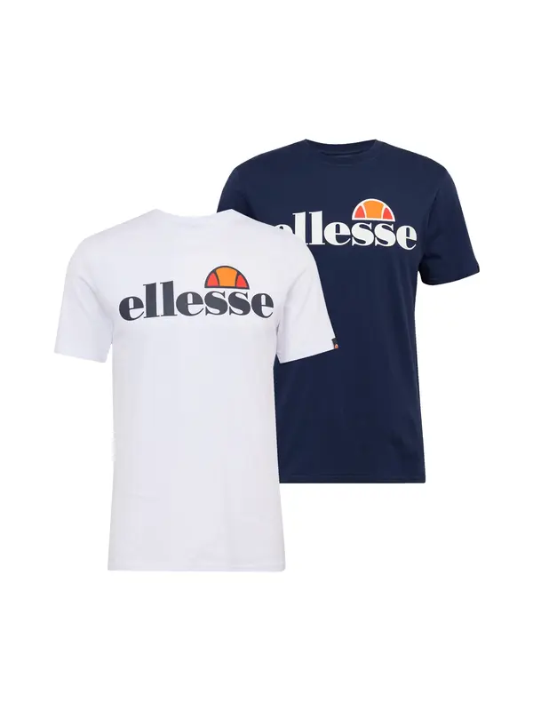 ELLESSE ELLESSE Majica 'Prado'  mornarsko plava / narančasta / crvena / bijela