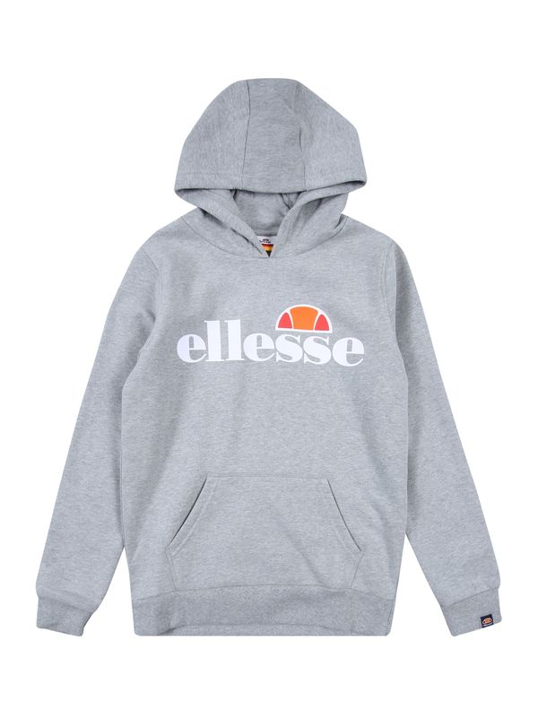 ELLESSE ELLESSE Sweater majica 'Isoble'  siva melange / mandarina / jarko crvena / bijela