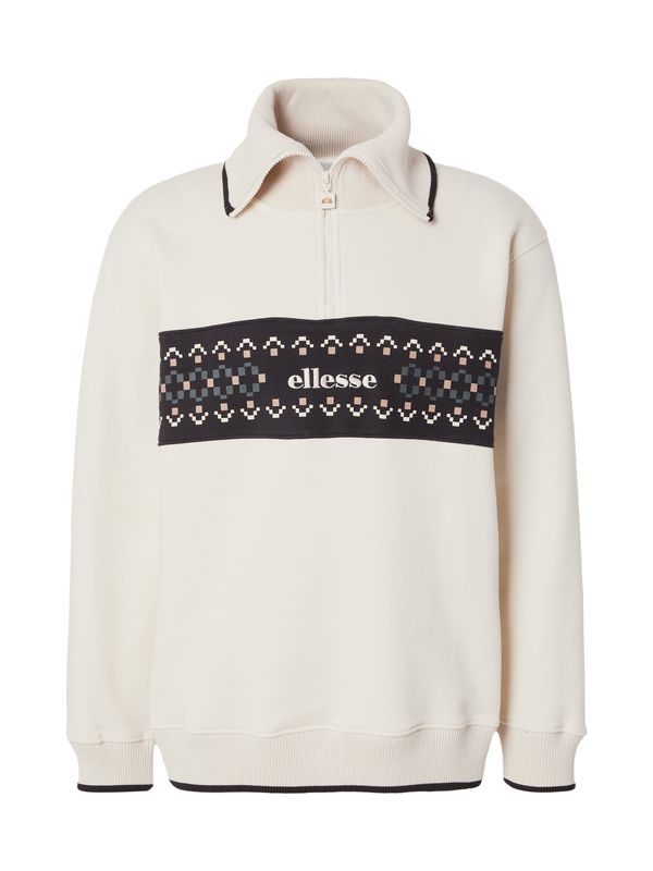 ELLESSE ELLESSE Sweater majica 'Sheridan'  smeđa / kraljevski zelena / crna / prljavo bijela