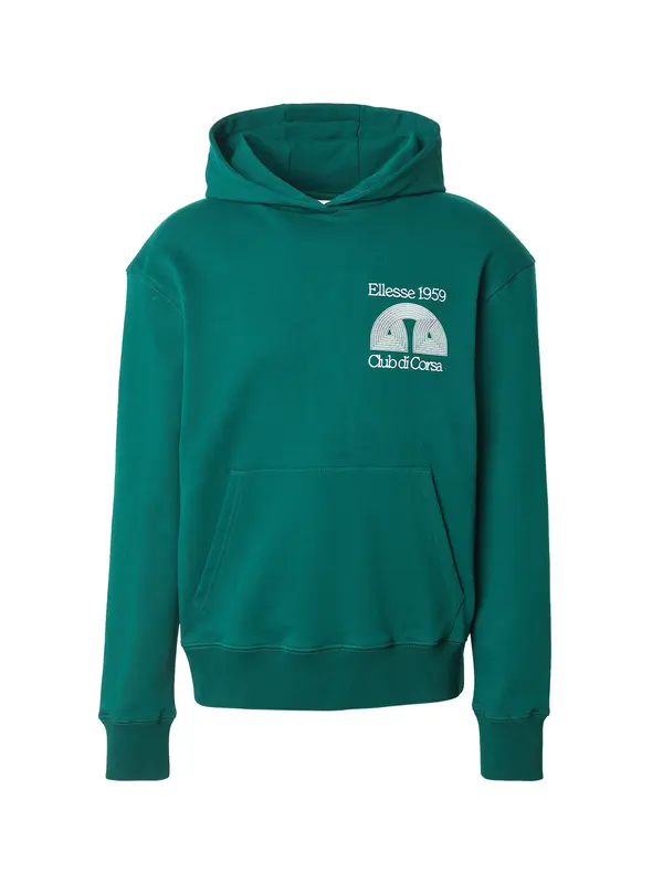 ELLESSE ELLESSE Sweater majica  smaragdno zelena / bijela