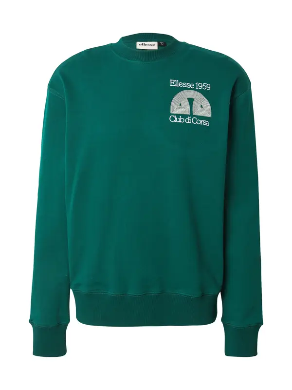 ELLESSE ELLESSE Sweater majica  tamno zelena / bijela