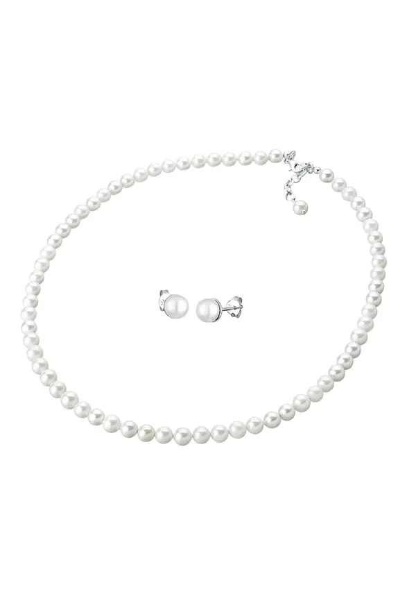 ELLI ELLI Komplet nakita 'Pearl'  srebro / bijela