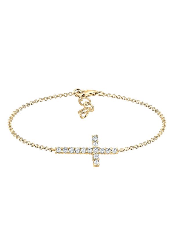 ELLI ELLI Narukvica 'Kreuz'  zlatna / prozirna