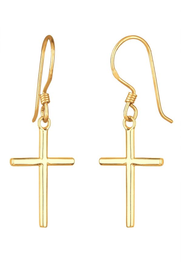 ELLI ELLI Naušnice 'Kreuz'  zlatna