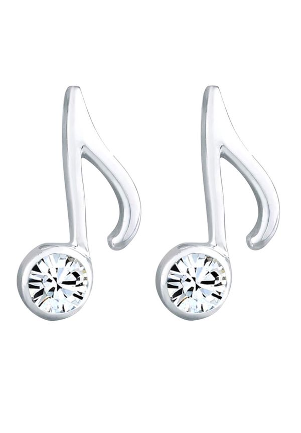 ELLI ELLI Naušnice 'Note'  srebro / prozirna