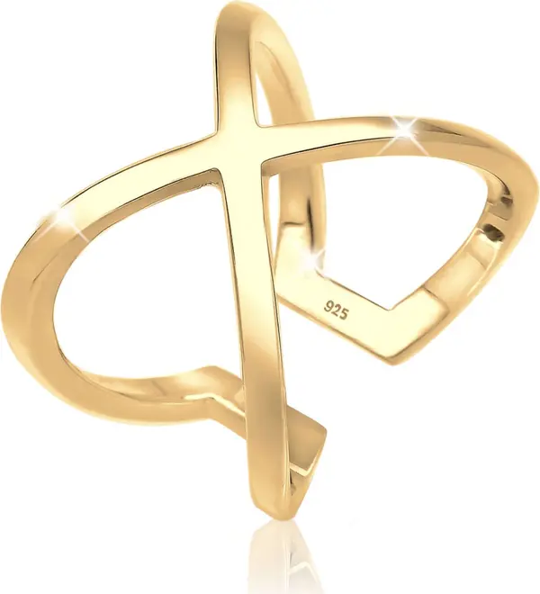 ELLI ELLI Prsten 'Kreuz'  zlatna
