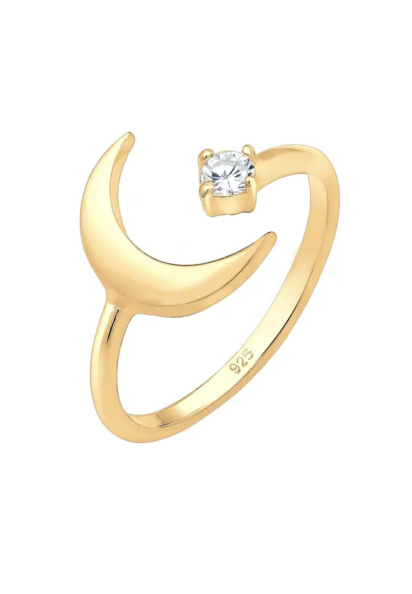 ELLI ELLI Prsten 'Luna'  zlatna / prozirna