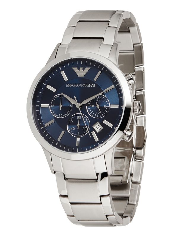 Emporio Armani Emporio Armani Analogni sat 'AR2448'  noćno plava / srebro