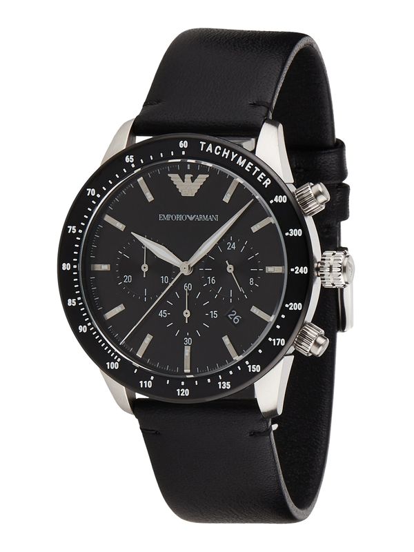 Emporio Armani Emporio Armani Analogni sat  crna / srebro