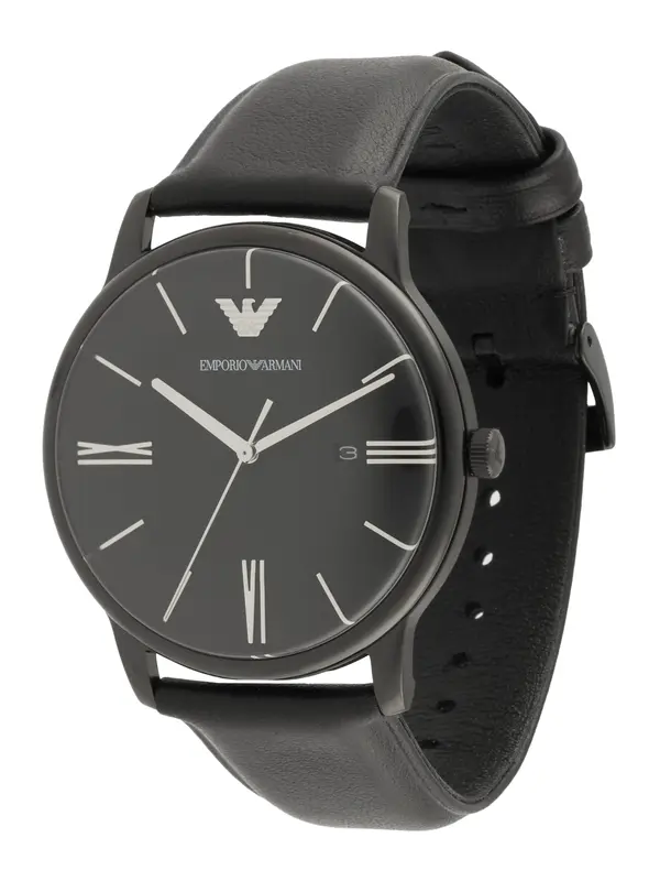 Emporio Armani Emporio Armani Analogni sat  crna / srebro
