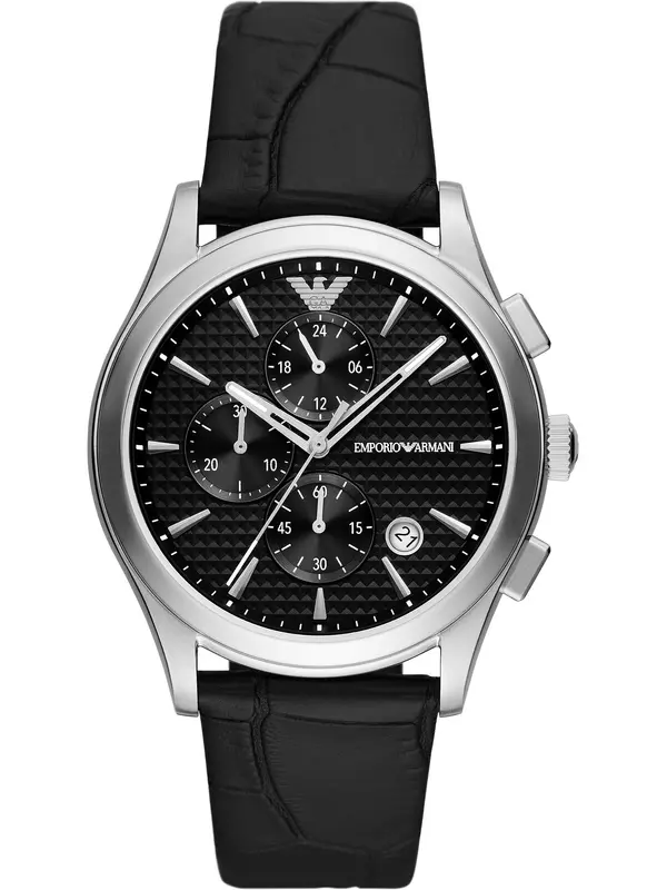 Emporio Armani Emporio Armani Analogni sat  crna / srebro