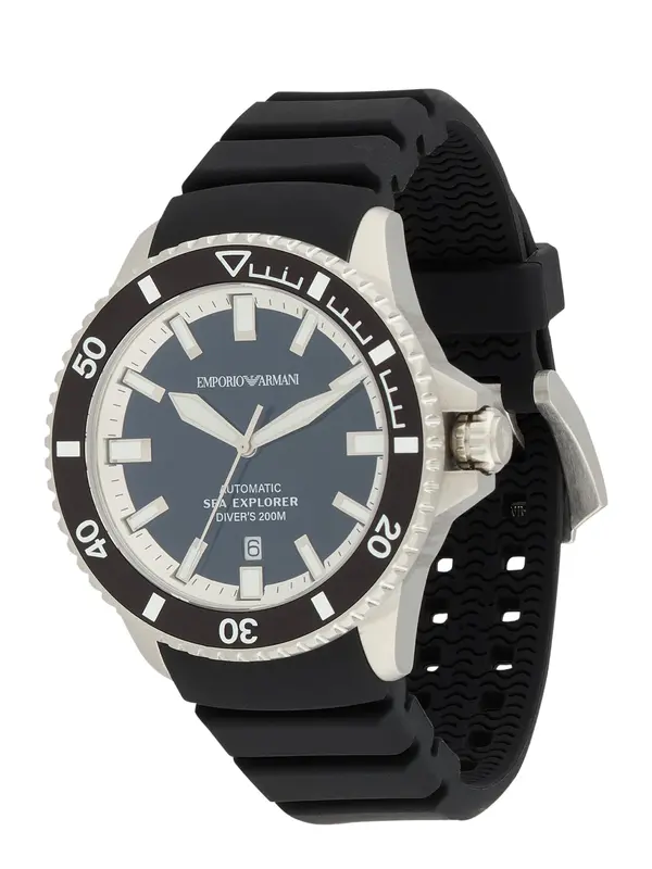 Emporio Armani Emporio Armani Analogni sat  morsko plava / crna / srebro