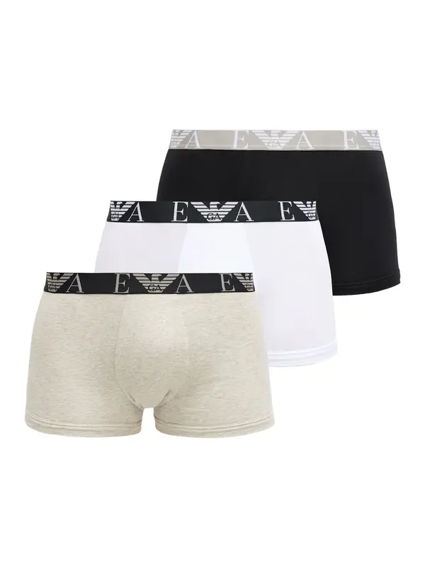 Emporio Armani Emporio Armani Bokserice  bež melange / crna / bijela