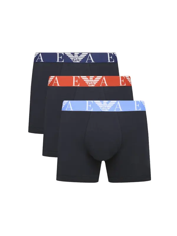 Emporio Armani Emporio Armani Bokserice  mornarsko plava / nebesko plava / hrđavo crvena / bijela