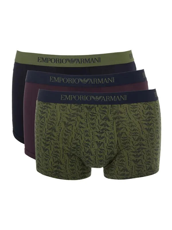 Emporio Armani Emporio Armani Bokserice  mornarsko plava / zelena / bordo / crna