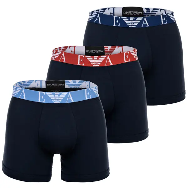 Emporio Armani Emporio Armani Bokserice  noćno plava / svijetloplava / crvena / bijela