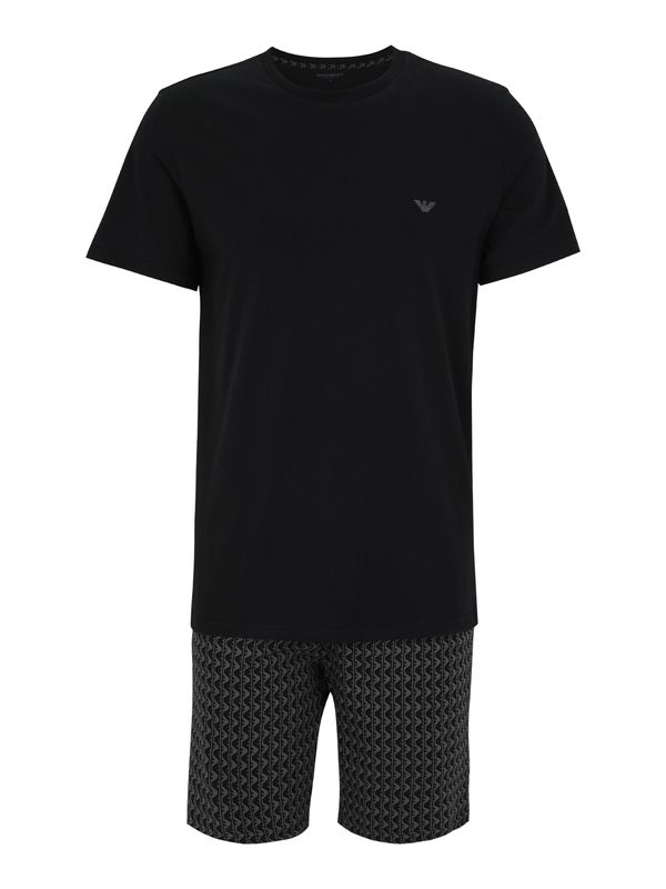 Emporio Armani Emporio Armani Kratka pidžama  tamo siva / crna