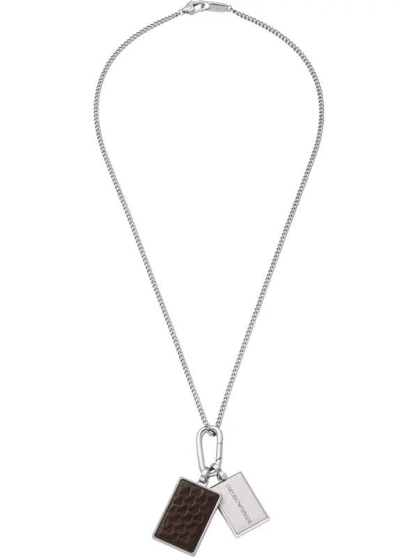 Emporio Armani Emporio Armani Lančić  tamno smeđa / srebro