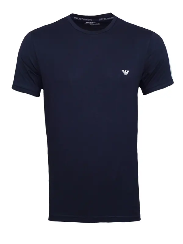 Emporio Armani Emporio Armani Majica  mornarsko plava / cijan plava / bijela