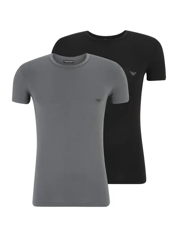 Emporio Armani Emporio Armani Majica  siva / crna