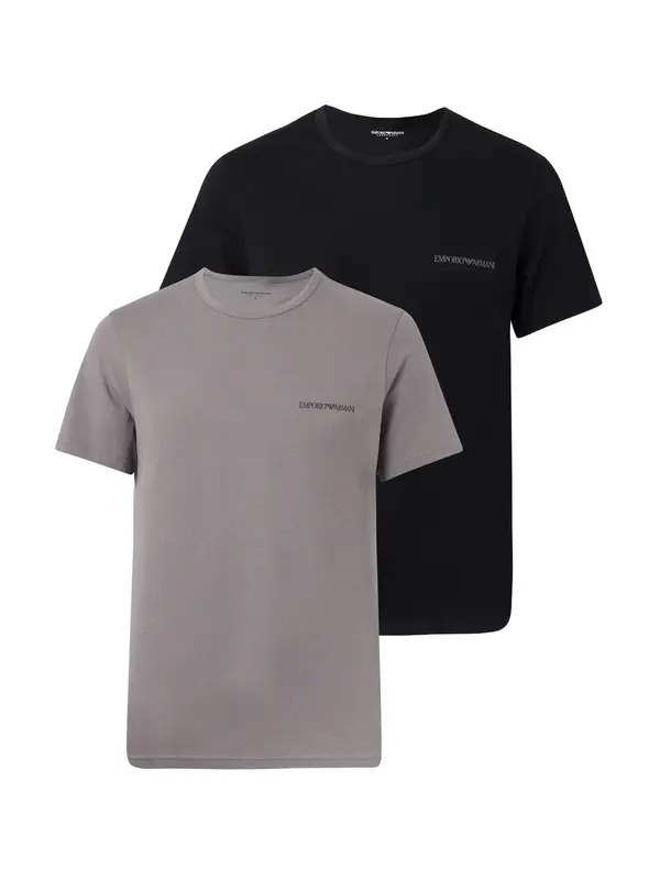 Emporio Armani Emporio Armani Majica  siva / crna