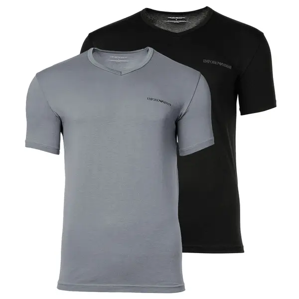 Emporio Armani Emporio Armani Majica  siva / crna