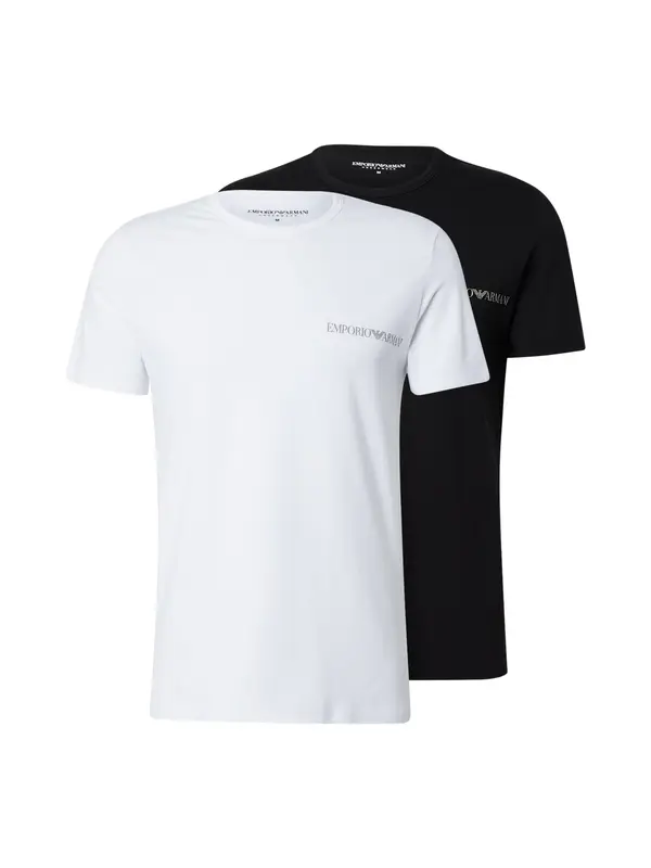 Emporio Armani Emporio Armani Majica  svijetlosiva / crna / bijela