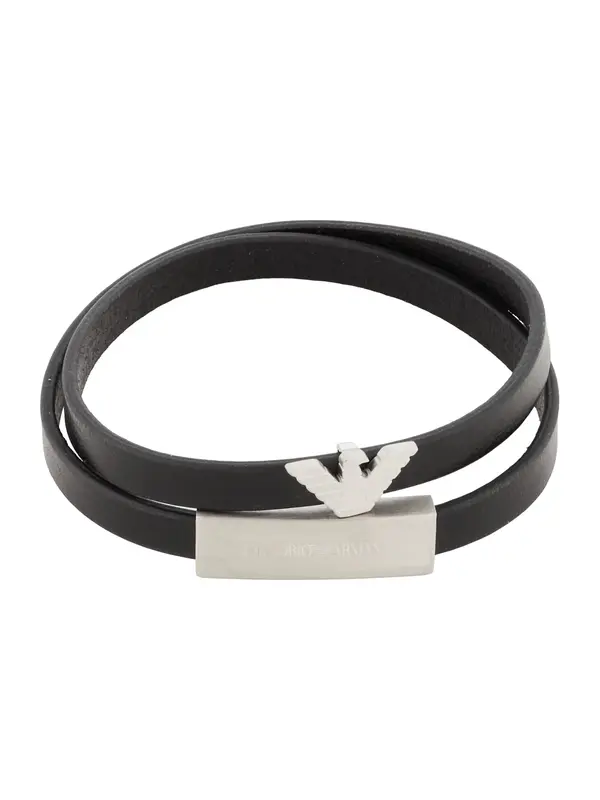 Emporio Armani Emporio Armani Narukvica  crna / srebro