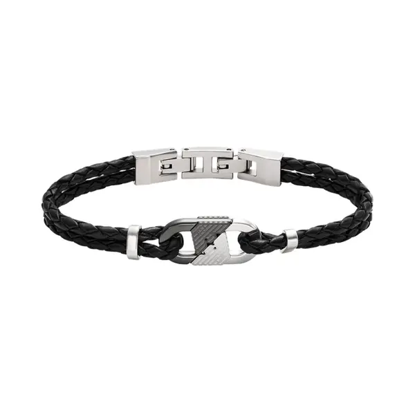 Emporio Armani Emporio Armani Narukvica  crna / srebro