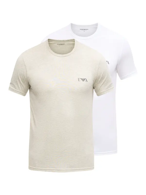 Emporio Armani Emporio Armani Potkošulja  bež melange / crna / bijela