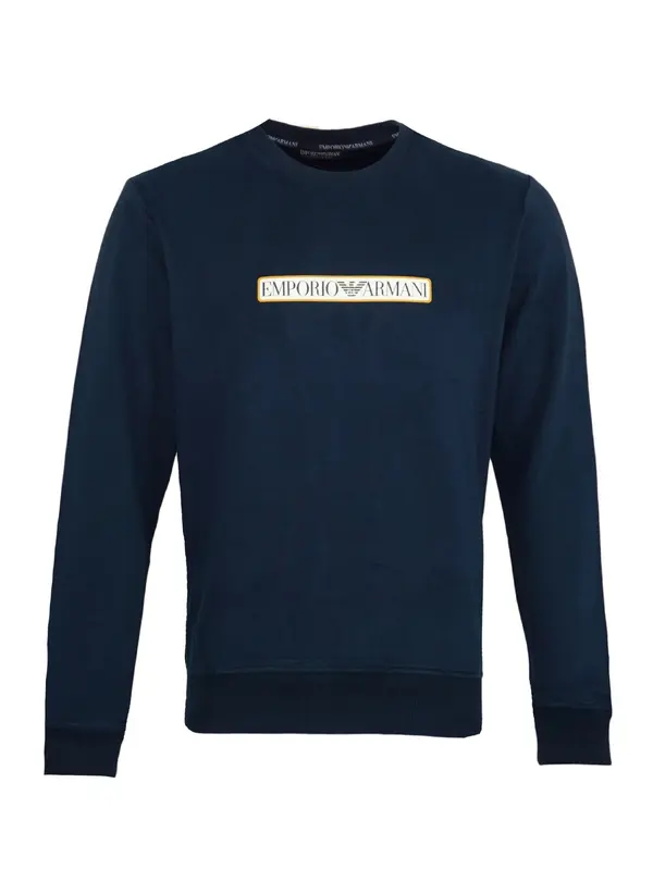 Emporio Armani Emporio Armani Sweater majica  mornarsko plava / žuta / bijela
