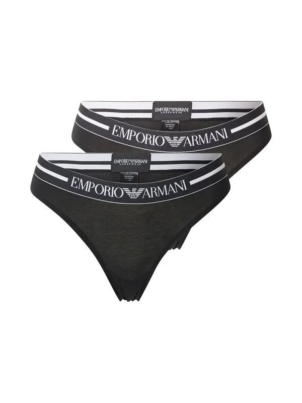 Emporio Armani Emporio Armani Tanga gaćice  crna / bijela