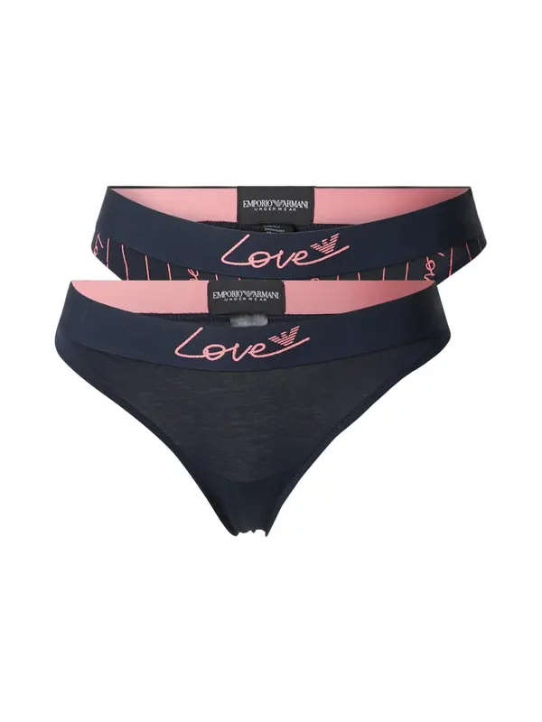 Emporio Armani Emporio Armani Tanga gaćice  morsko plava / roza