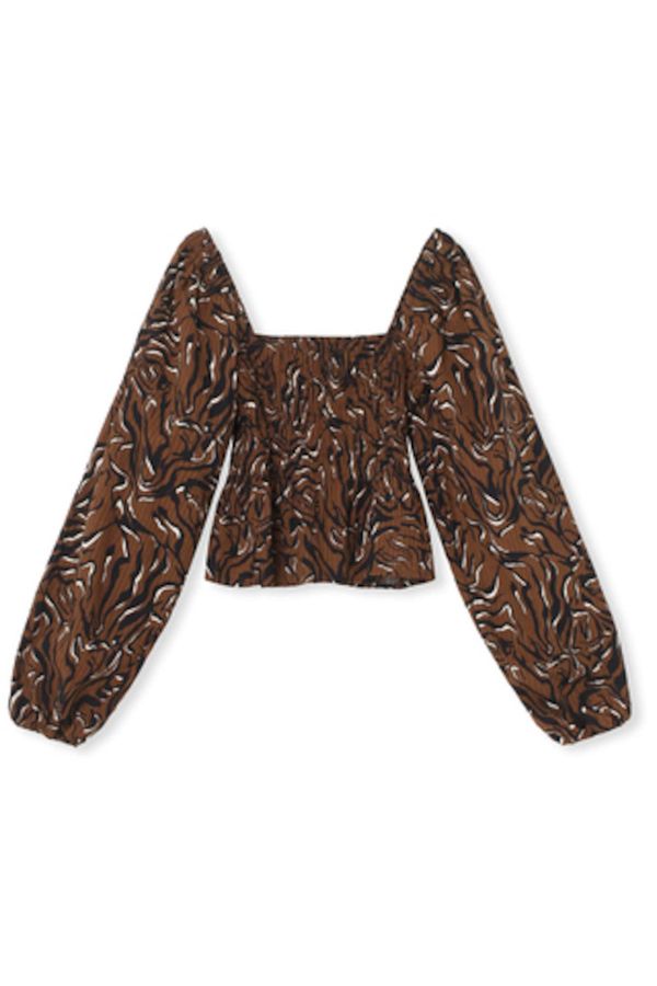 Envii Envii Bluza 'Silver'  smeđa / crna / bijela