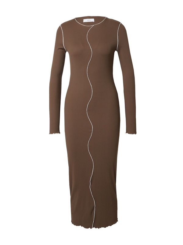 Envii Envii Haljina 'FORK'  smeđa / bijela