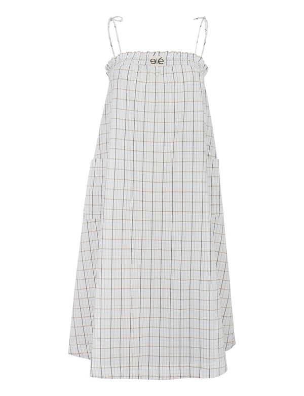 Esmé Studios Esmé Studios Ljetna haljina 'Betty'  konjak / antracit siva / rosé / bijela