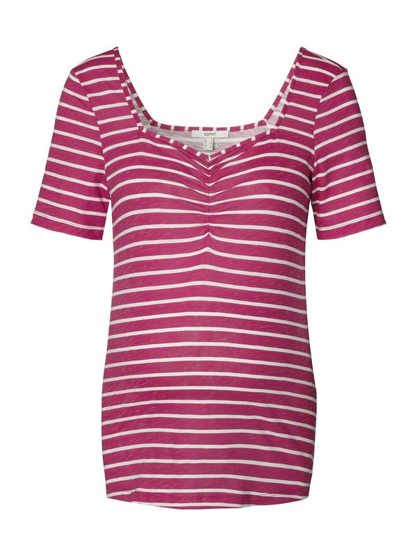 Esprit Maternity Esprit Maternity Majica  ružičasto crvena / bijela