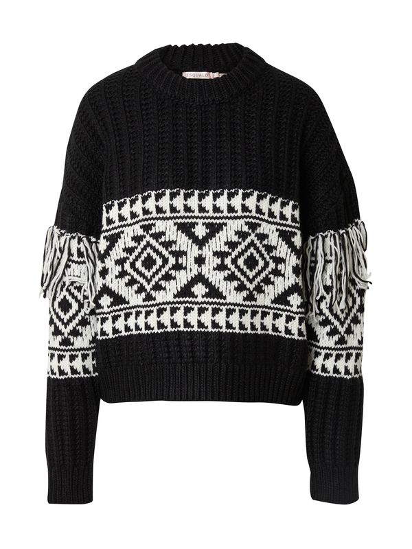 Esqualo Esqualo Pulover  crna / bijela