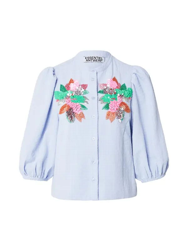 Essentiel Antwerp Essentiel Antwerp Bluza 'JAIDEN'  svijetloplava / zelena / tamno narančasta / roza