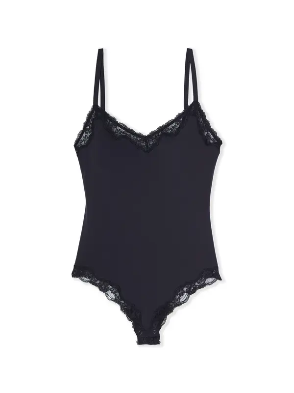 ETAM ETAM Bodi 'Pure Soft Lace'  crna