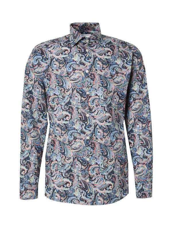 ETON ETON Košulja  mornarsko plava / svijetloplava / svijetlozelena / narančasta