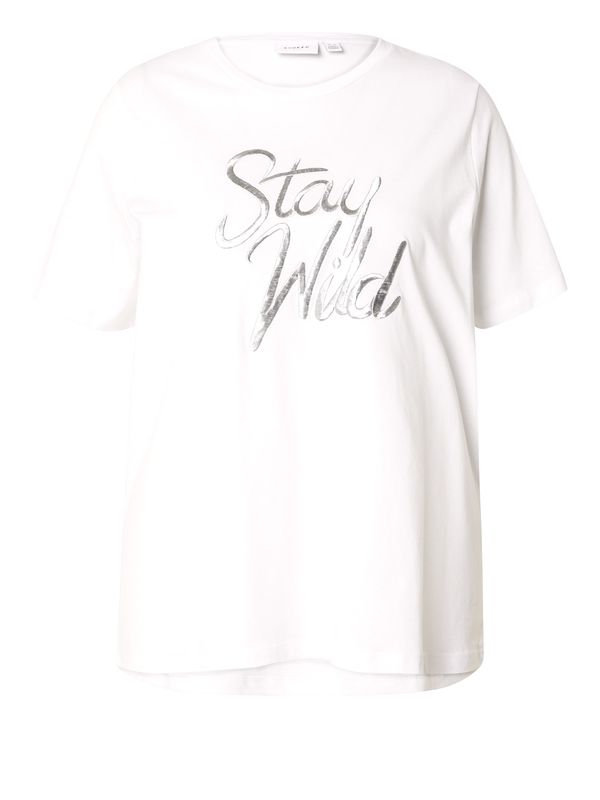 EVOKED EVOKED Majica 'VISYBIL'  srebro / bijela