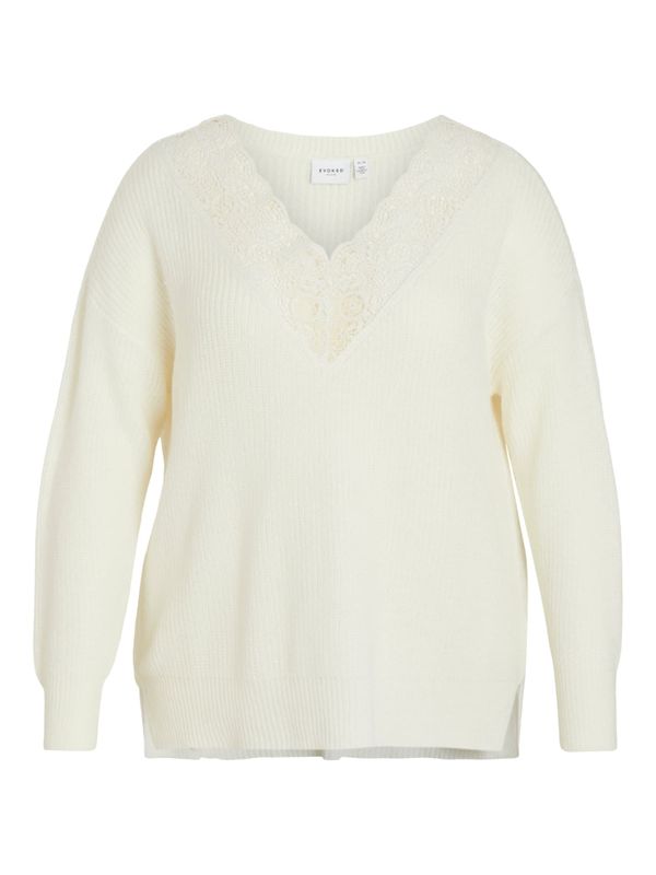 EVOKED EVOKED Pulover 'Glacy'  vuneno bijela