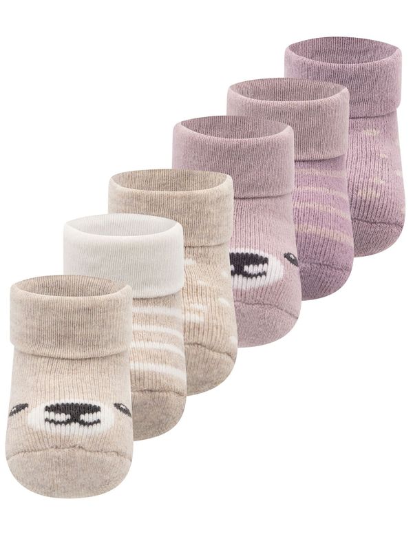 EWERS EWERS Čarape  bež melange / prljavo roza / crna / bijela