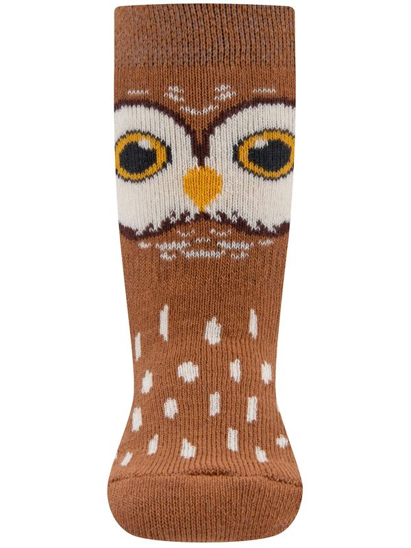 EWERS EWERS Čarape 'Eule'  smeđa / crna / prljavo bijela