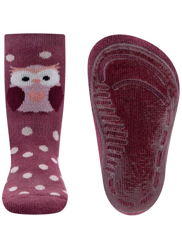 EWERS EWERS Čarape 'Eule'  svijetlosiva / svijetloljubičasta / tamno ljubičasta / boja vina